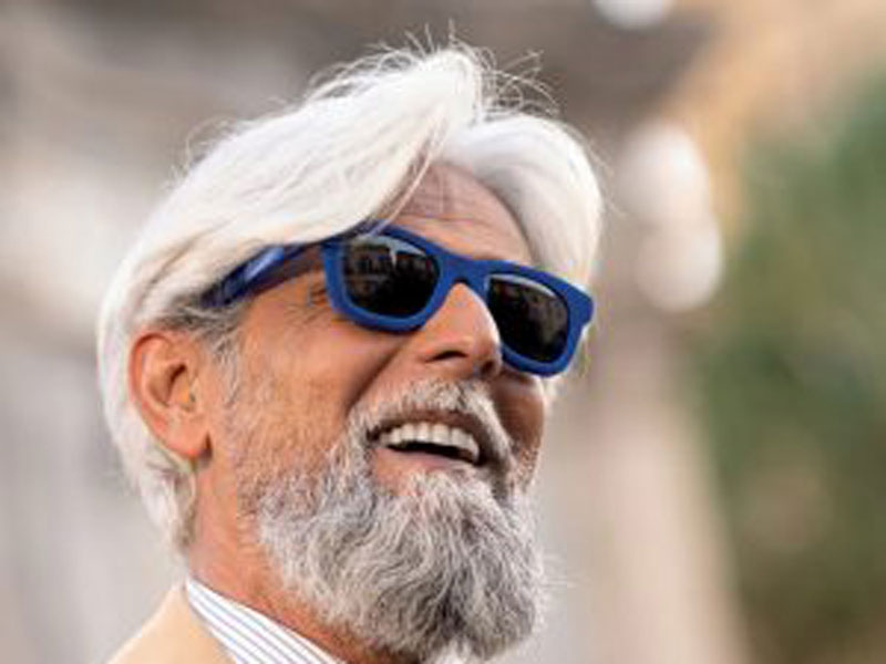 a older man wearing sunglasses